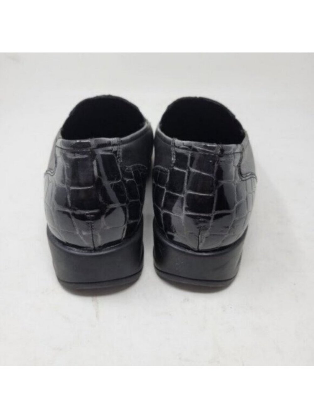Ara Leather Crocodile Print Mokassin Slip On Loafer Shoe Black - Picture 9 of 12